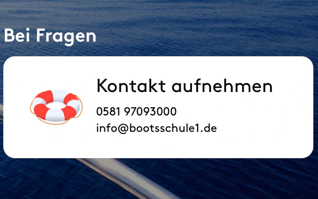 Bootsführerschein Kontakt