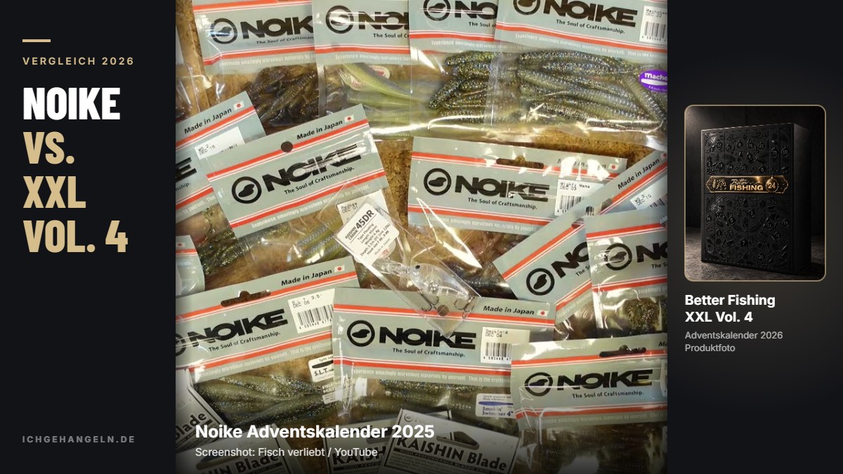 Noike Adventskalender 2025 im Unboxing von Fisch verliebt und XXL Adventskalender Vol. 4 im Vergleich
