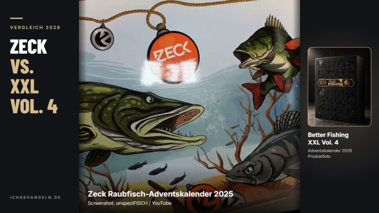 Zeck Adventskalender 2025 im Unboxing von unspeziFISCH und XXL Adventskalender Vol. 4 im Vergleich